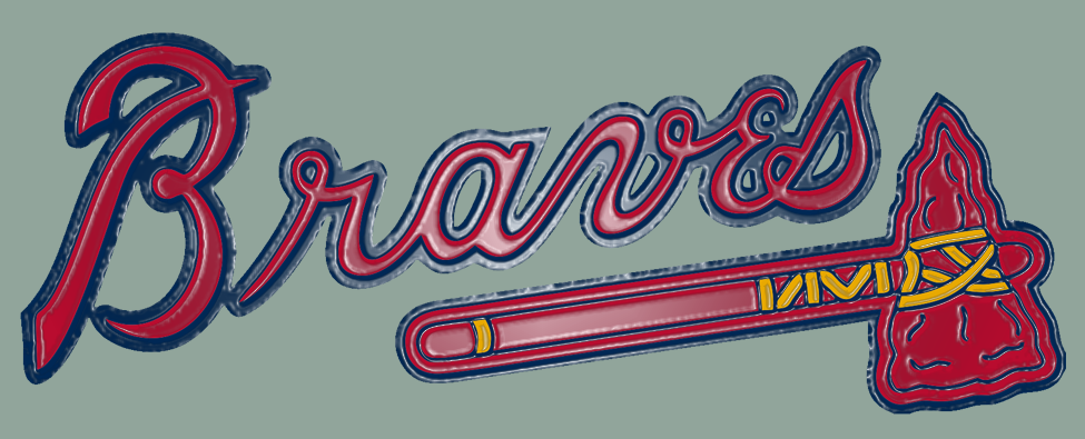 Atlanta Braves Plastic Effect Logo vinyl decal